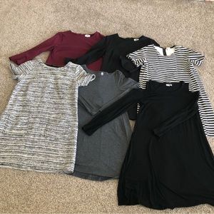 6 dresses from J.Crew factory, LOFT, Old Navy GAP and Amazon